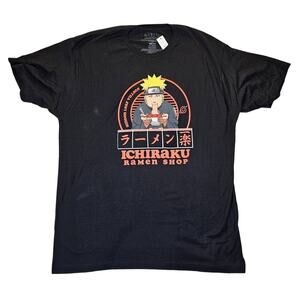 ICHIRAKU Ramen Bar T-Shirt Black Short Sleeve Graphic Men's NWT size XL